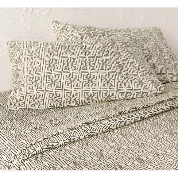 Twin/Twin Extra Long Percale Fitted Sheet Ether Black - Opalhouse Jungalow - Picture 1 of 6